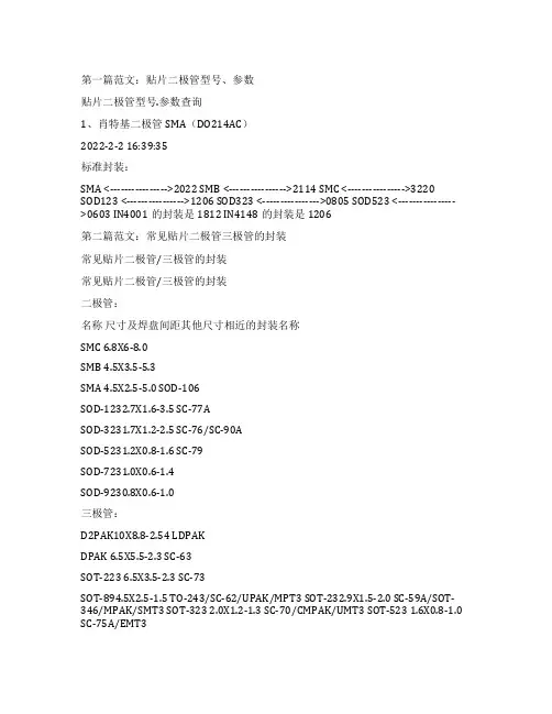 二极管封装大全