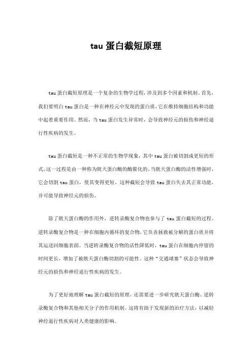 tau蛋白截短原理