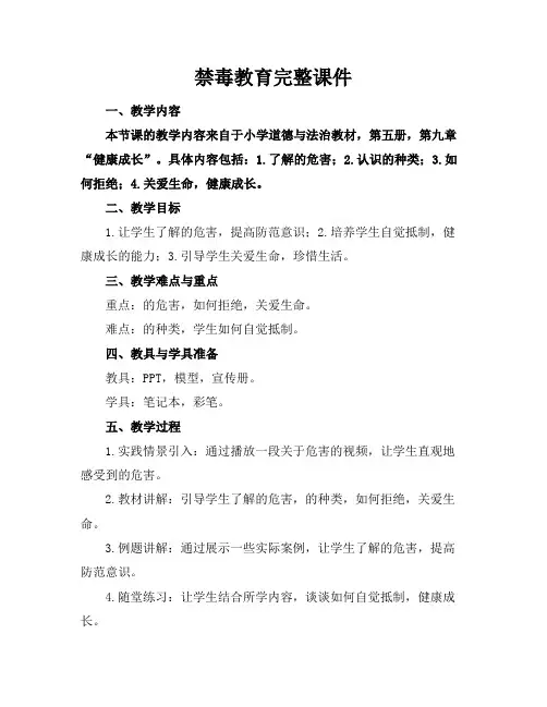 禁毒教育完整课件