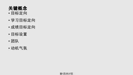 运动中目标定向和目标设置PPT课件