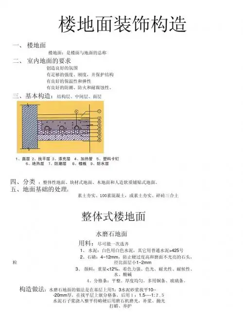 楼地面装饰构造