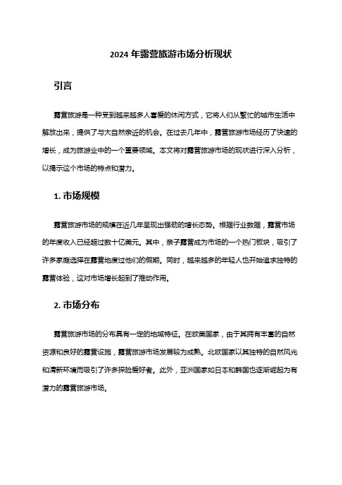 2024年露营旅游市场分析现状