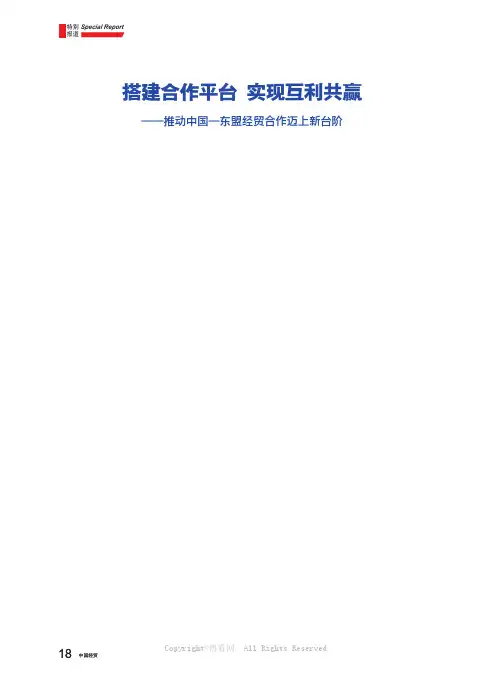 搭建合作平台实现互利共赢——推动中国—东盟经贸合作迈上新台阶