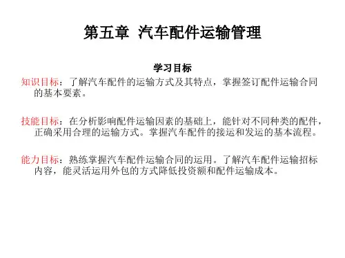 汽车配件运输管理