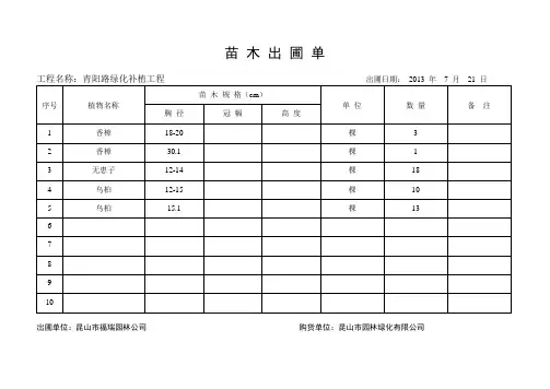青阳路苗木出圃单