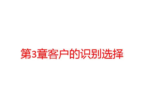 第3章客户的识别选择