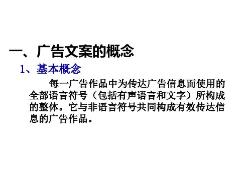 大学生课程《广告文案》课件