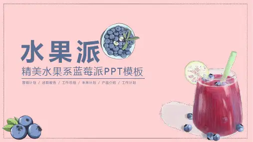 精美水果营销计划蓝莓派PPT模板