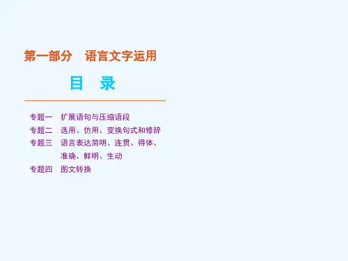 高考语文二轮复习-第1部分-语言文字运用课件-大纲人教版