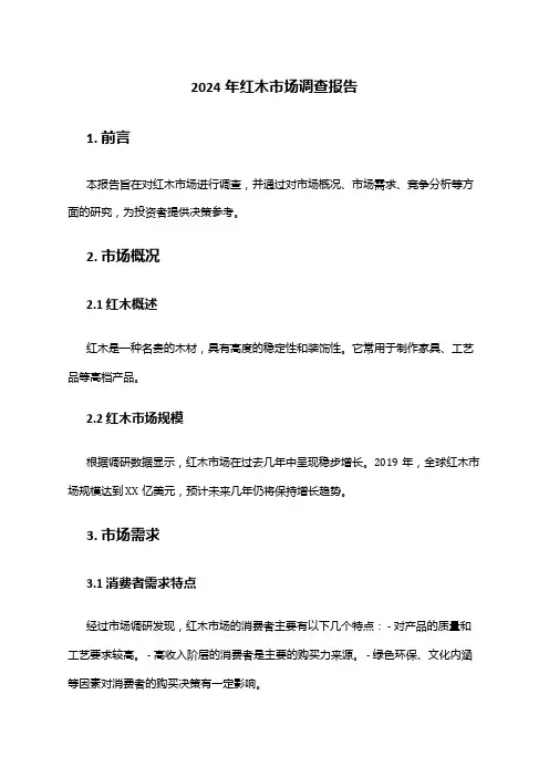 2024年红木市场调查报告
