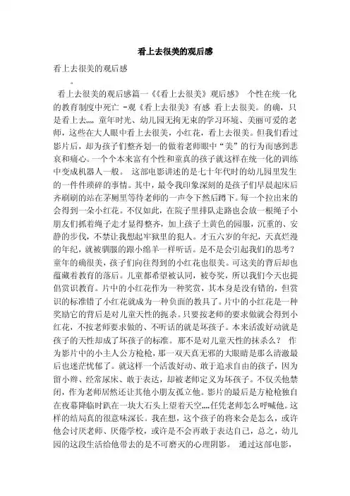看上去很美的观后感（最新版）