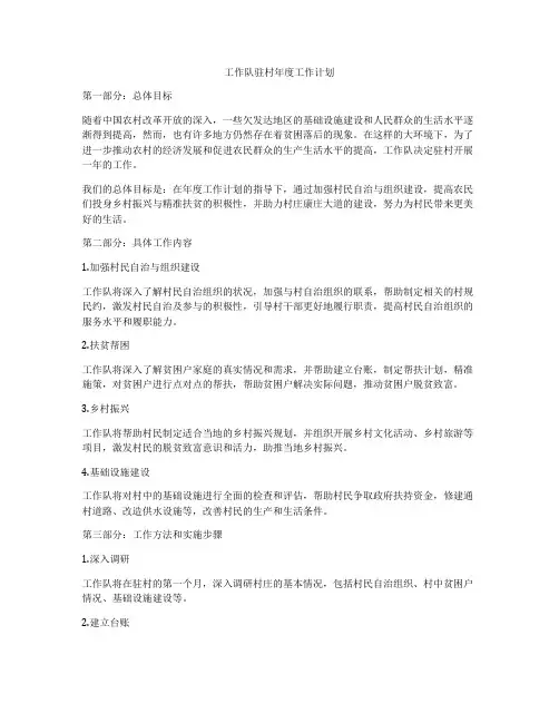 工作队驻村年度工作计划