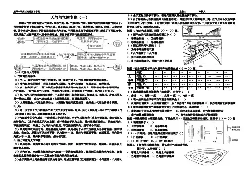 新高考地理复习气候专题导学案(1)