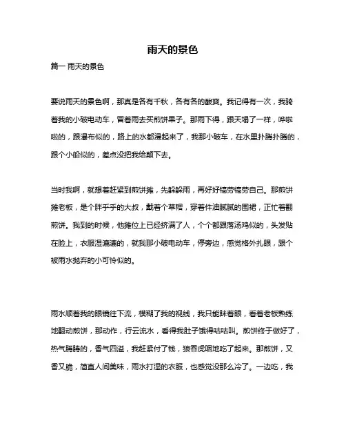作文《雨天的景色》