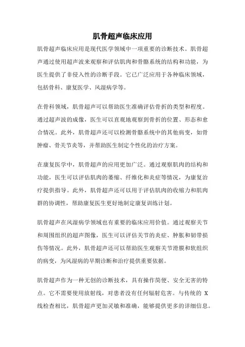 肌骨超声临床应用