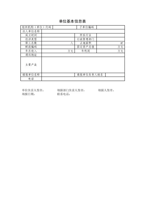 企业单位基本信息表.doc
