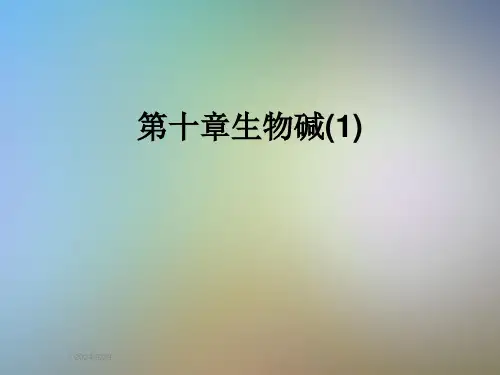 第十章生物碱(1)