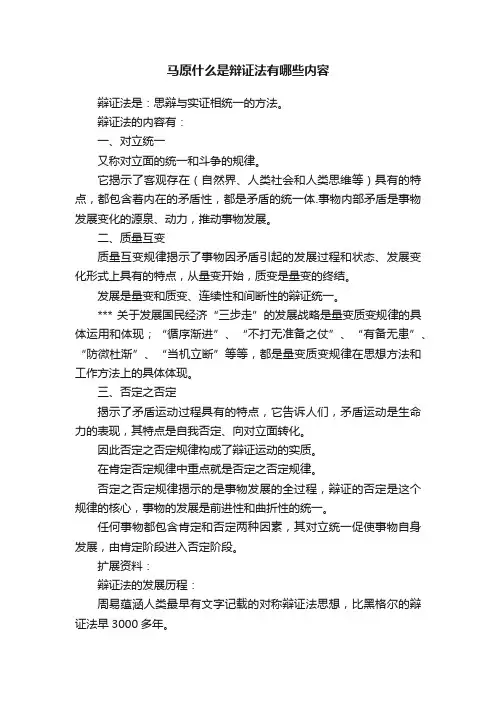 马原什么是辩证法有哪些内容