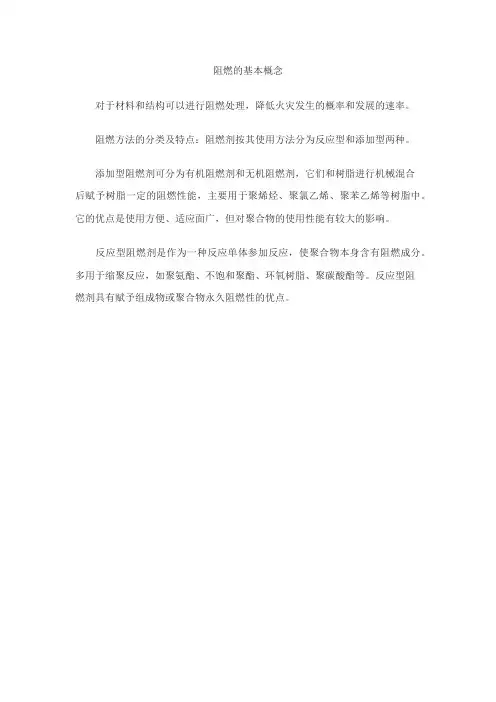 阻燃的基本概念
