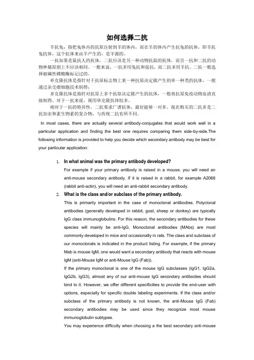 如何选择二抗