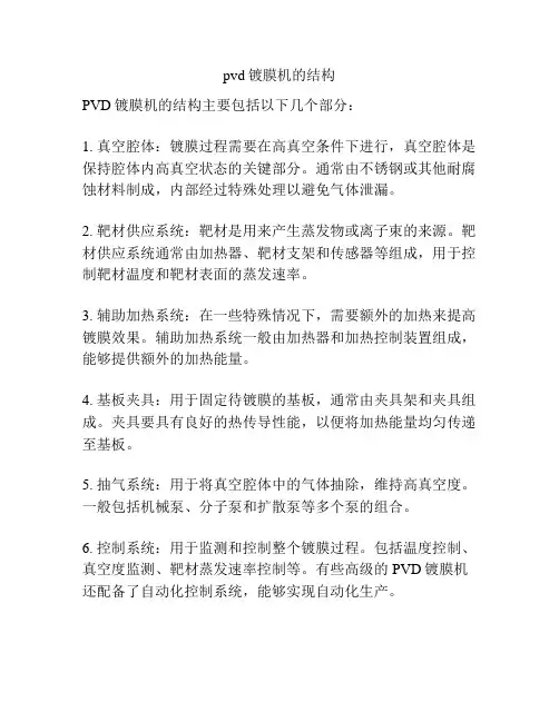 pvd镀膜机的结构
