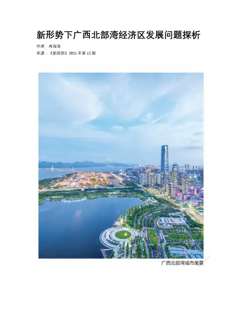 新形势下广西北部湾经济区发展问题探析