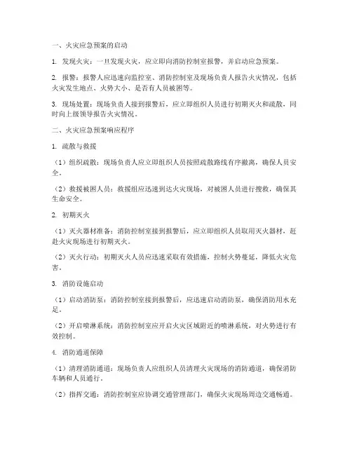 火灾应急预案响应程序