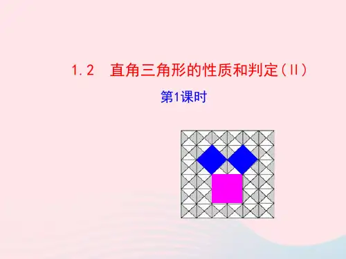 八年级数学下册第1章直角三角形1.2直角三角形的性质和判定(Ⅱ)第1课时教学课件新版湘教版