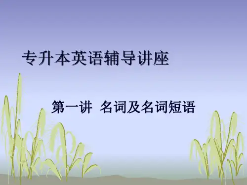 专升本英语辅导讲座01