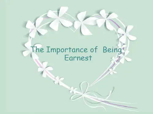 The Importance of Being  Earnest简介