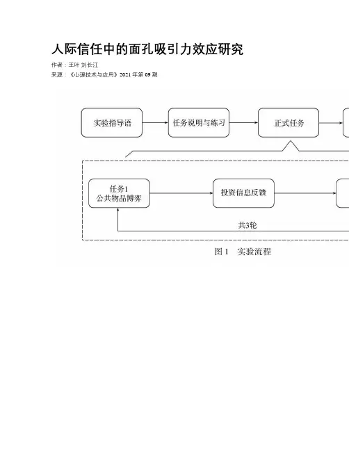 人际信任中的面孔吸引力效应研究