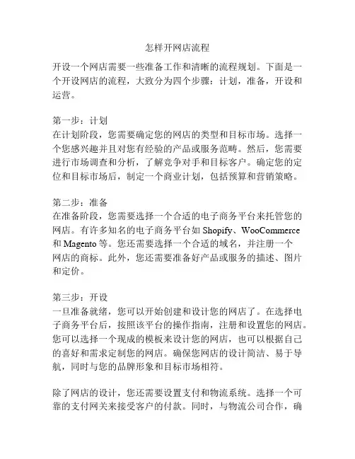 怎样开网店流程