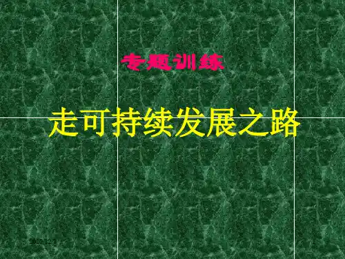走可持续发展道路精品PPT教学课件