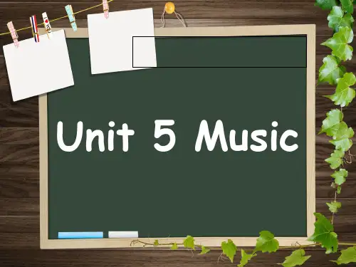 人教版高中英语必修二精华版Unit5-musicPPT课件