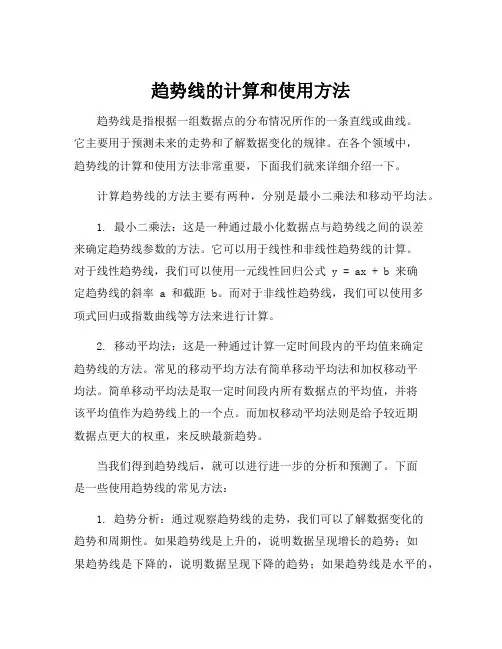 趋势线的计算和使用方法