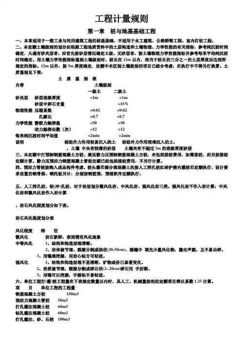 湖北省建筑工程定额计量规则