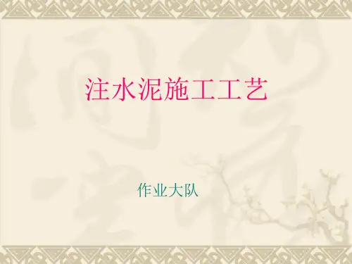 注水泥塞施工工艺