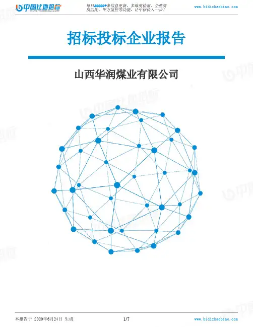 山西华润煤业有限公司-招投标数据分析报告