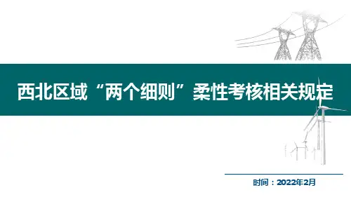 西北区域“两个细则”柔性考核相关规定