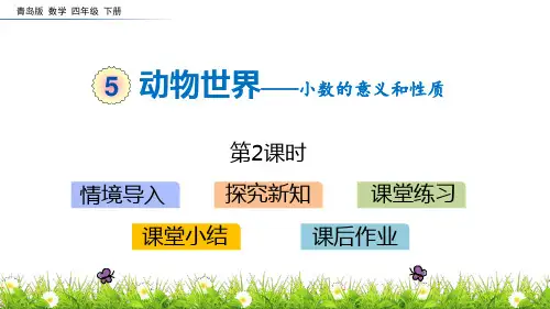 青岛版四年级数学下册 (动物世界)教学课件(第2课时)