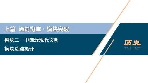 2020新课标高考历史二轮通史版课件：模块二中国近现代文明 总结提升— 中 外 关 联 总 结