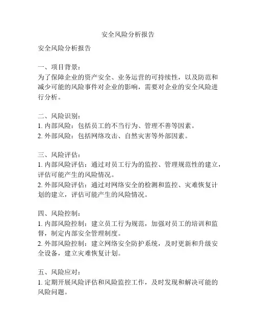 安全风险分析报告