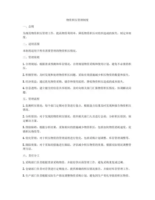 物资积压管理制度