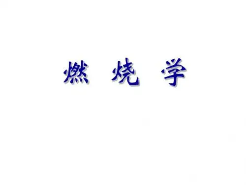 燃烧学 第四章 燃烧物理学基础-PPT精品文档