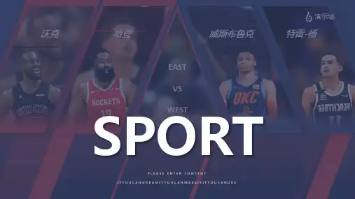 NBA篮球明星介绍PPT模板