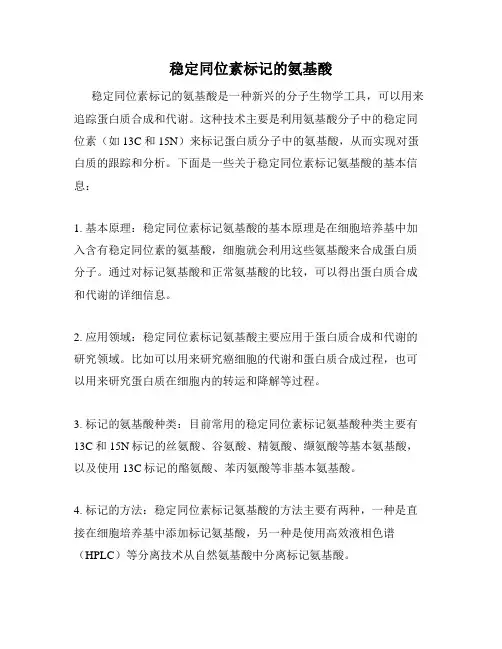 稳定同位素标记的氨基酸