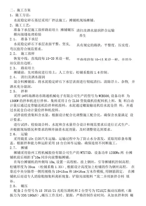 市政道路-水稳施工方案