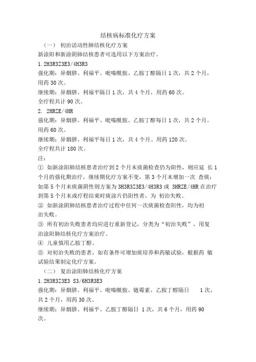 结核病标准化疗方案
