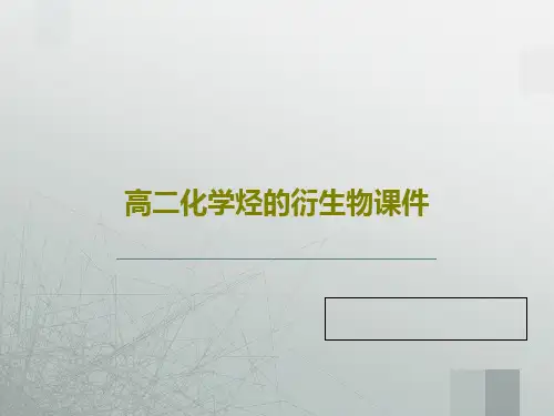 高二化学烃的衍生物课件PPT文档24页