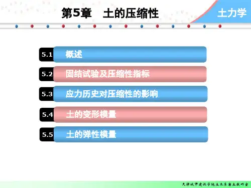 土力学第五章土的压缩性
